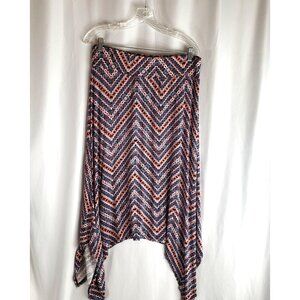 Db Established 1962 Womens Multicolor Abstract Asymmetric Midi A Line Skirt Sz L